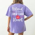 Retired Daycare Teacher Retirement For Daycare Teacher Women's Comfort Colors T-Shirt Back Print Violet Retired Daycare Teacher Retirement For Daycare Teacher Women's Comfort Colors T-Shirt Back Print Violet
