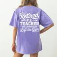 Retired PE Teacher Legend Left The Gym Physical Education Women's Comfort Colors T-Shirt Back Print Violet Retired PE Teacher Legend Left The Gym Physical Education Women's Comfort Colors T-Shirt Back Print Violet