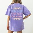 Retired Teacher Full Time Grandma Teaching Retirement Women's Comfort Colors T-Shirt Back Print Violet