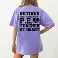 Retirement But Always A Pe Teacher At Heart Pride Shirt Women's Comfort Colors T-Shirt Back Print Violet Retirement But Always A Pe Teacher At Heart Pride Shirt Women's Comfort Colors T-Shirt Back Print Violet