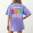 Retirement Class Of 2025 Teacher Countdown Loading Teacher Women's Comfort Colors T-Shirt Back Print Violet