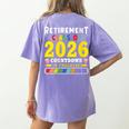 Retirement Primary Elementary Teacher 2026 Retiring Progress Women's Comfort Colors T-Shirt Back Print Violet
