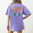 Retro Aloha Third Grade Teacher Summer Vacation Beach Hawaii Women's Comfort Colors T-Shirt Back Print Violet Retro Aloha Third Grade Teacher Summer Vacation Beach Hawaii Women's Comfort Colors T-Shirt Back Print Violet