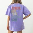 Retro ALways Cite Your Evidence Bruh ELA Teacher For Men Women Kids Women's Comfort Colors T-Shirt Back Print Violet Retro ALways Cite Your Evidence Bruh ELA Teacher For Men Women Kids Women's Comfort Colors T-Shirt Back Print Violet