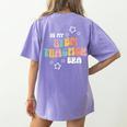 Retro Boho Math Science Professor In My STEM Teacher Era Women's Comfort Colors T-Shirt Back Print Violet