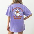 Retro You Can't Scare Me I'm A Math Teacher Cute Ghost Women Women's Comfort Colors T-Shirt Back Print Violet Retro You Can't Scare Me I'm A Math Teacher Cute Ghost Women Women's Comfort Colors T-Shirt Back Print Violet