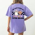 Retro You Can't Scare Me I Teach 5th Grade Teacher Halloween Women's Comfort Colors T-Shirt Back Print Violet Retro You Can't Scare Me I Teach 5th Grade Teacher Halloween Women's Comfort Colors T-Shirt Back Print Violet