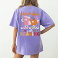 Retro Fall In Love With Learning Pumpkin Autumn Teacher Women's Comfort Colors T-Shirt Back Print Violet