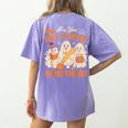 Retro Are You Fall O Ween Directions Ghost Teacher Spooky Women's Comfort Colors T-Shirt Back Print Violet