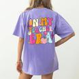 Retro Groovy In My Teaching Era Best Teacher Appreciation Women's Comfort Colors T-Shirt Back Print Violet Retro Groovy In My Teaching Era Best Teacher Appreciation Women's Comfort Colors T-Shirt Back Print Violet