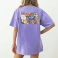 Retro Grovvy Coffee Teach Repeat Teacher Women's Comfort Colors T-Shirt Back Print Violet Retro Grovvy Coffee Teach Repeat Teacher Women's Comfort Colors T-Shirt Back Print Violet