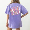 Retro Halloween This Is My Spooky School Teacher Costume Women's Comfort Colors T-Shirt Back Print Violet Retro Halloween This Is My Spooky School Teacher Costume Women's Comfort Colors T-Shirt Back Print Violet