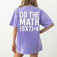 Retro Do The Math Teacher For Men Women Kid Boy Girl Women's Comfort Colors T-Shirt Back Print Violet Retro Do The Math Teacher For Men Women Kid Boy Girl Women's Comfort Colors T-Shirt Back Print Violet