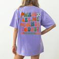 Retro PE Teacher What Are We Doing Today School Coach Women Women's Comfort Colors T-Shirt Back Print Violet
