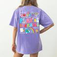 Retro Play Is Learning Kindergarten Teacher Team Women Women's Comfort Colors T-Shirt Back Print Violet Retro Play Is Learning Kindergarten Teacher Team Women Women's Comfort Colors T-Shirt Back Print Violet