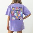 Retro In My PTO Mom Era Parent Organization Team Teacher Women's Comfort Colors T-Shirt Back Print Violet