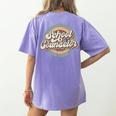 Retro School Counselor Back To School Teacher Squad Crew Women's Comfort Colors T-Shirt Back Print Violet Retro School Counselor Back To School Teacher Squad Crew Women's Comfort Colors T-Shirt Back Print Violet