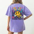 Retro Special Education Squad Groovy Dream Team Teacher Women's Comfort Colors T-Shirt Back Print Violet