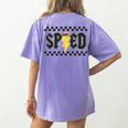 Retro SPED Teacher Pencil Lightning Bolt Back To School Women's Comfort Colors T-Shirt Back Print Violet Retro SPED Teacher Pencil Lightning Bolt Back To School Women's Comfort Colors T-Shirt Back Print Violet