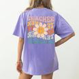 Retro Teacher Daisy Colorful Elementary School Teacher Women's Comfort Colors T-Shirt Back Print Violet Retro Teacher Daisy Colorful Elementary School Teacher Women's Comfort Colors T-Shirt Back Print Violet