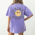 Retro Third Grade Teacher Student 1st Day Back To School Women's Comfort Colors T-Shirt Back Print Violet