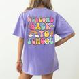 Retro Welcome Back To School Teacher Appreciation Boys Girls Women's Comfort Colors T-Shirt Back Print Violet Retro Welcome Back To School Teacher Appreciation Boys Girls Women's Comfort Colors T-Shirt Back Print Violet