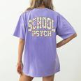 Retro Wildflower School Psych Teacher School Psychologist Women's Comfort Colors T-Shirt Back Print Violet Retro Wildflower School Psych Teacher School Psychologist Women's Comfort Colors T-Shirt Back Print Violet