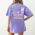 Rock Paper Scissors Teacher Librarian Nothing Beats Reading Women's Comfort Colors T-Shirt Back Print Violet
