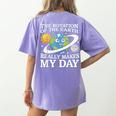 Rotation Of Earth Science Teacher Earth Day Men Women Women's Comfort Colors T-Shirt Back Print Violet
