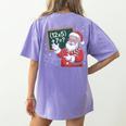 Santa Teacher 67 Math Christmas Xmas Holiday Number 67 Women's Comfort Colors T-Shirt Back Print Violet Santa Teacher 67 Math Christmas Xmas Holiday Number 67 Women's Comfort Colors T-Shirt Back Print Violet
