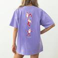Santa Yoga Poses For Yogi Teacher Christmas Yoga Poses Women's Comfort Colors T-Shirt Back Print Violet Santa Yoga Poses For Yogi Teacher Christmas Yoga Poses Women's Comfort Colors T-Shirt Back Print Violet
