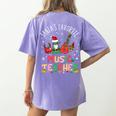 Santa's Favorite Music Teacher Christmas Santa Hat Matching Women's Comfort Colors T-Shirt Back Print Violet Santa's Favorite Music Teacher Christmas Santa Hat Matching Women's Comfort Colors T-Shirt Back Print Violet