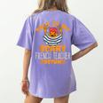 This Is My Scary French Teacher Costume Halloween Women's Comfort Colors T-Shirt Back Print Violet