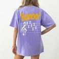 Scary Key Signature Boo Music Halloween Musician Teacher Men Women Women's Comfort Colors T-Shirt Back Print Violet Scary Key Signature Boo Music Halloween Musician Teacher Men Women Women's Comfort Colors T-Shirt Back Print Violet