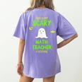 Scary Math Teacher Costume Halloween Lazy Easy Christmas Women's Comfort Colors T-Shirt Back Print Violet Scary Math Teacher Costume Halloween Lazy Easy Christmas Women's Comfort Colors T-Shirt Back Print Violet