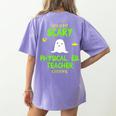 Scary Physical Education Ed Teacher Costume Halloween Easy Women's Comfort Colors T-Shirt Back Print Violet