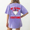 This Is My Scary Science Teacher Costume Ghost Halloween Women's Comfort Colors T-Shirt Back Print Violet This Is My Scary Science Teacher Costume Ghost Halloween Women's Comfort Colors T-Shirt Back Print Violet
