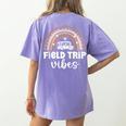 School Bus Trip Vibes Students Teachers Students Field Trip Women's Comfort Colors T-Shirt Back Print Violet School Bus Trip Vibes Students Teachers Students Field Trip Women's Comfort Colors T-Shirt Back Print Violet