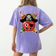 School International Talk Like A Pirate Day Pirate Teacher Women's Comfort Colors T-Shirt Back Print Violet School International Talk Like A Pirate Day Pirate Teacher Women's Comfort Colors T-Shirt Back Print Violet