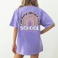 School Psych Teacher School Psychologist Leopard Rainbow Women's Comfort Colors T-Shirt Back Print Violet School Psych Teacher School Psychologist Leopard Rainbow Women's Comfort Colors T-Shirt Back Print Violet