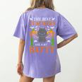 School Teacher A Bit Batty Teaching Bat Halloween Costume Women's Comfort Colors T-Shirt Back Print Violet School Teacher A Bit Batty Teaching Bat Halloween Costume Women's Comfort Colors T-Shirt Back Print Violet