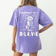 Schrodinger's Cat Dead And Alive Physics Teacher Women's Comfort Colors T-Shirt Back Print Violet