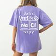 Science Chemistry Science Teacher Chemist Scientist Women's Comfort Colors T-Shirt Back Print Violet