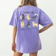 Science Labs Dogs Labrador Retriever Science Teacher Women's Comfort Colors T-Shirt Back Print Violet