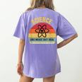Science Like Magic But Real Science Teacher Graphics Geek Women's Comfort Colors T-Shirt Back Print Violet