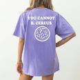 Science Teacher Biology Microbiology Pun Women's Comfort Colors T-Shirt Back Print Violet
