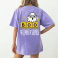 Science Teacher Halloween Elements Of Surprise Chemistry Women's Comfort Colors T-Shirt Back Print Violet