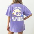 Science Teachers Love Brains Teachers Halloween Women's Comfort Colors T-Shirt Back Print Violet Science Teachers Love Brains Teachers Halloween Women's Comfort Colors T-Shirt Back Print Violet