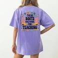 These Boots Are Made Teaching Western Cowboy Teacher Women's Comfort Colors T-Shirt Back Print Violet These Boots Are Made Teaching Western Cowboy Teacher Women's Comfort Colors T-Shirt Back Print Violet
