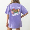 Second Grade Teacher Leopard Pencil 2nd Grade Women Teacher Women's Comfort Colors T-Shirt Back Print Violet Second Grade Teacher Leopard Pencil 2nd Grade Women Teacher Women's Comfort Colors T-Shirt Back Print Violet